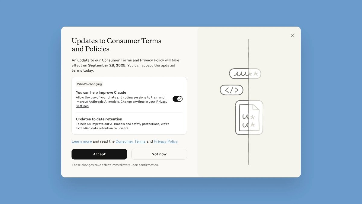 Anthropic's new policies will let it train its AI models on user data, unless you opt out