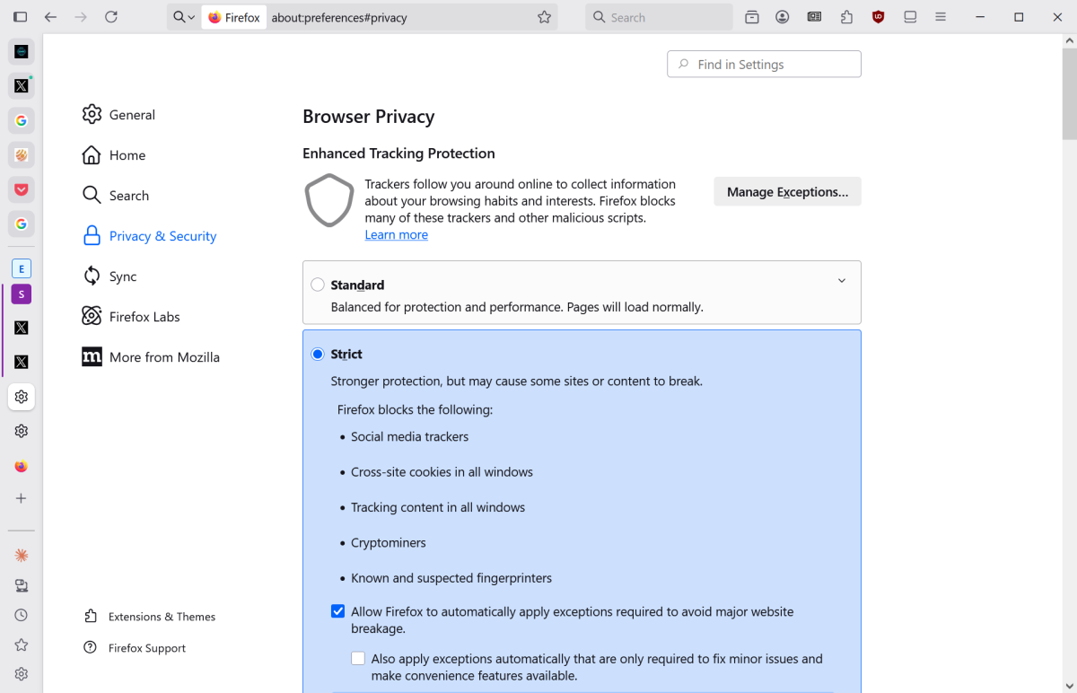 Firefox 142 ships with Tracking Protection, Tab Groups, and Extensions improvements