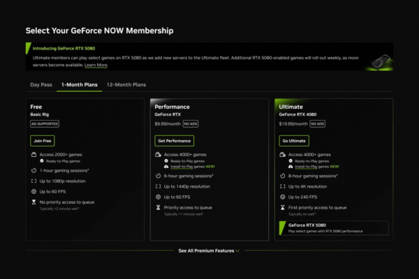 Nvidia GeForce NOW Upgrades: RTX 5080 Servers And 100GB Cloud Storage