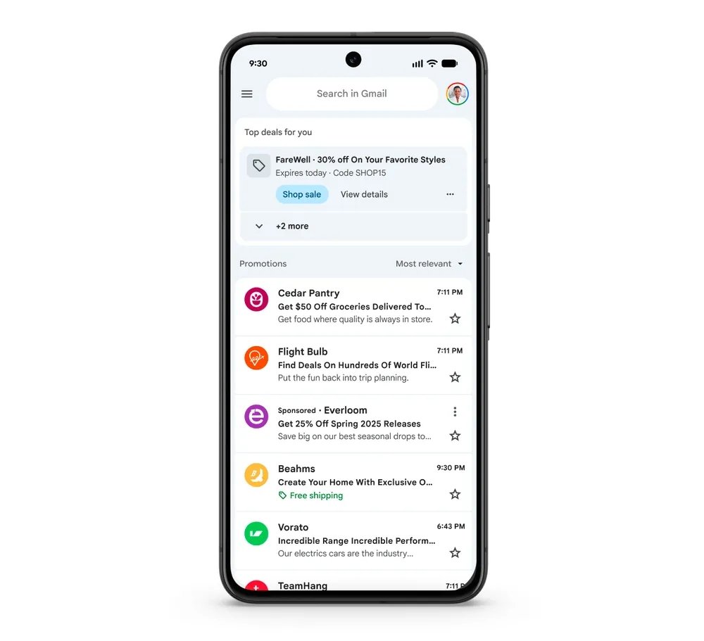 Gmail is getting a Purchases tab to help track your deliveries