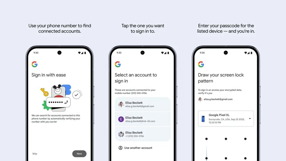 Google's sign in with phone number option can help you recover your account
