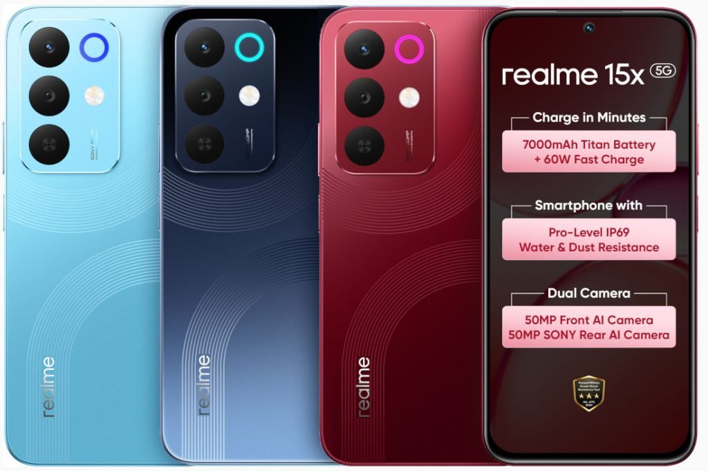 Realme Launches 15X 5G With 144Hz Display And 7000mAh Battery