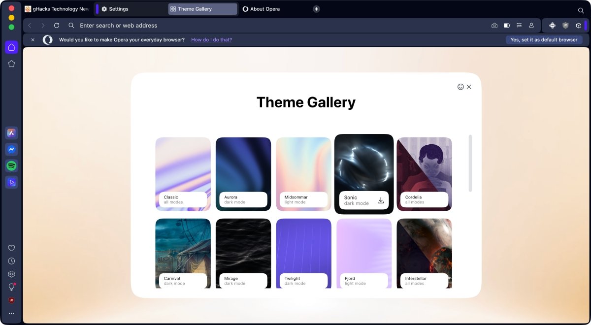 Opera browser gets a music visualizer and users can get Spotify Premium for free for a limited time