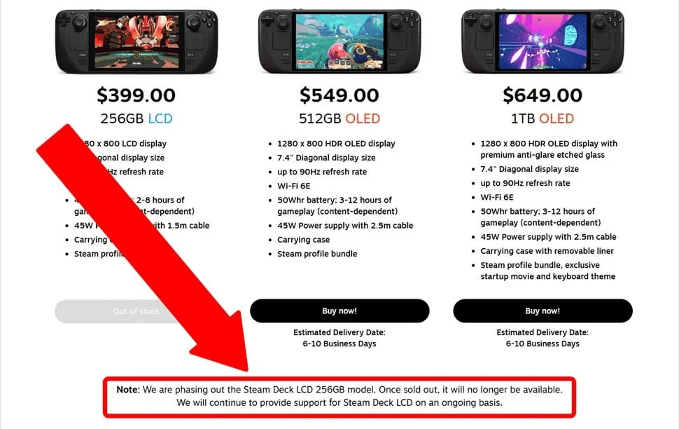 Steam Deck LCD Production Is Ending, Valve Confirms