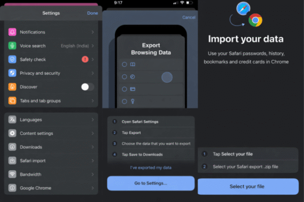 Chrome For iPhone Now Lets You Import Safari Data Easily