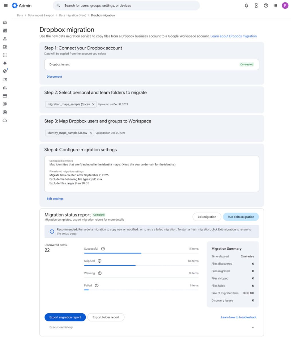 Google Workspace Now Supports Direct Dropbox-To-Drive Migrations