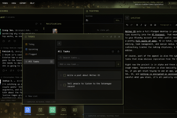Aether OS is a computer in a browser built for the AT Protocol