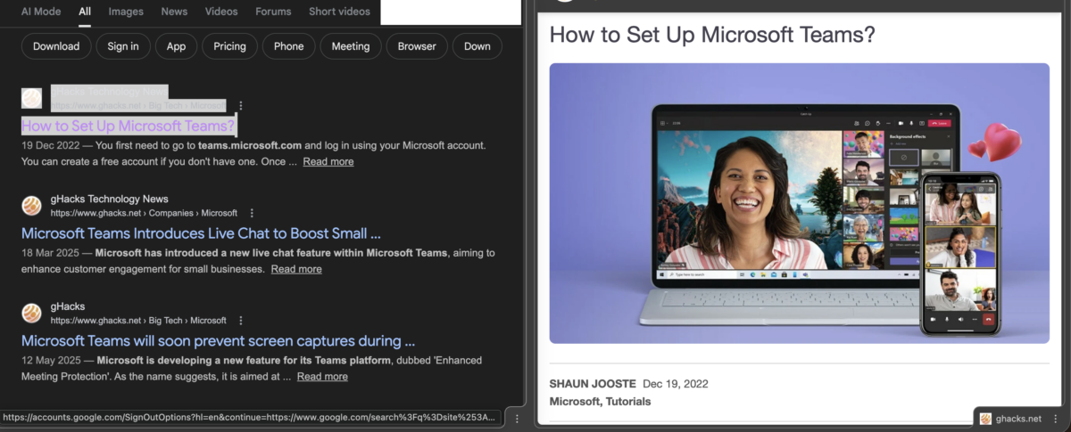 Google Chrome’s New Split View Lets Users View Two Tabs Side by Side