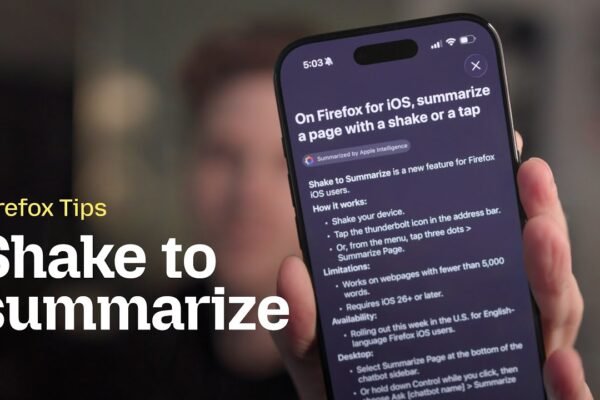 Firefox Adds Shake to Summarise AI Feature to iOS in the UK, With Android Support Planned
