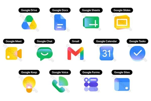 Google Is Redesigning Gmail, Drive, Calendar, and Meet Icons With Gradient Finishes