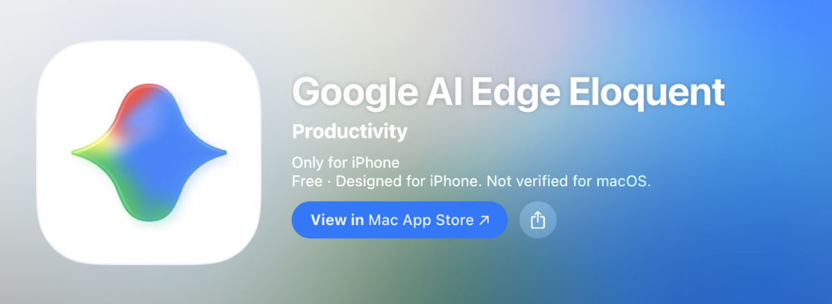Google Launches AI Edge Eloquent Dictation App on iOS With Offline Transcription and Filler Word Removal