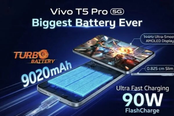 Vivo T5 Pro 5G Launched: 9,020 mAh Battery, 144Hz OLED, And 5,000 Nits Brightness
