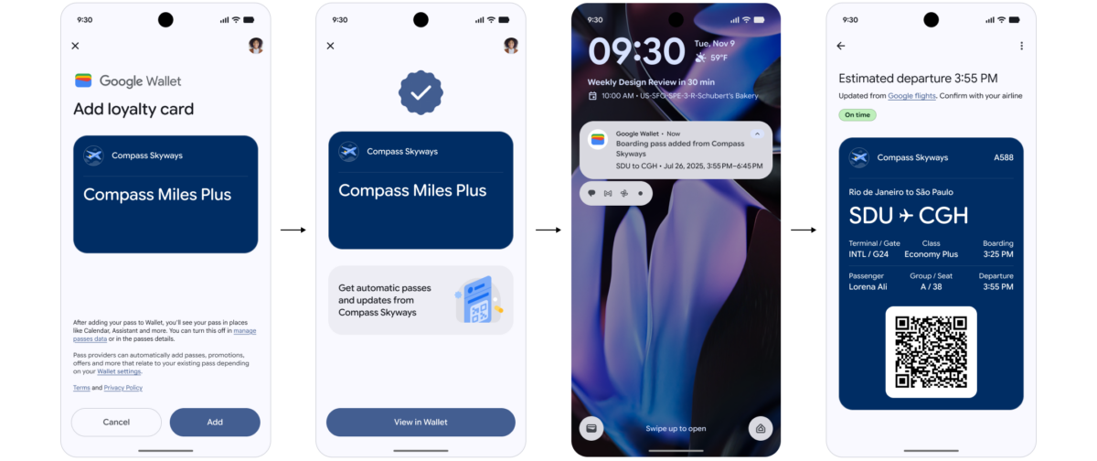 Google Wallet Adds Frequent Flyer Sign-Ups and Auto Linked Passes for Travel