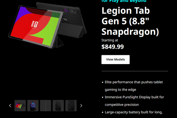Lenovo Launches Legion Tab Gen 5 In the United States