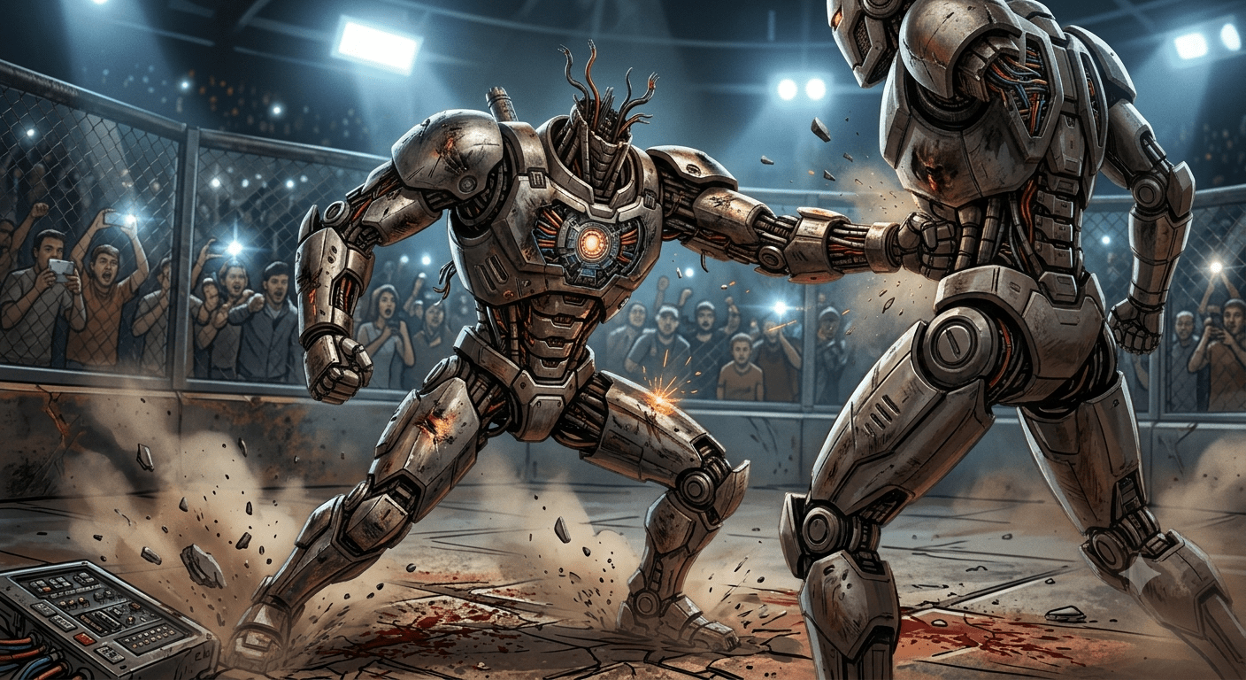 Damaged Humanoid Robot Continues Fighting in Viral Clip